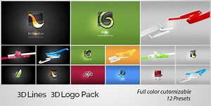 3D Lines 3D Logo Pack