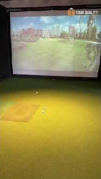 Customer practice with the realistic Trackman golf simulator