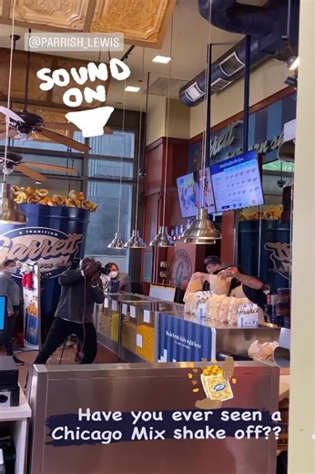 2.6K views · 14 reactions | Chicago Mix is a combination of two secret family recipes: CheeseCorn and CaramelCrisp. Part of the immersive experience of visiting Garrett Popcorn Shops is seeing and listening to our Recipe Specialists shaking and mixing both recipes in a glassine bag to create our world-famous recipe. #GarrettPopcorn #LikeNoOther1949 #HandcraftedHappiness | Garrett Popcorn Shops | Facebook