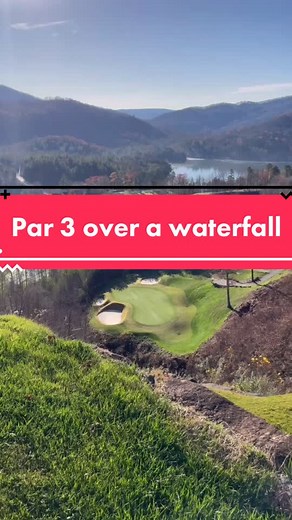 Its a holiday! This hole at the Waterfall Club is 186 yards but plays 120. Obvi I aced it 😉 #holeinone #waterfall #fyp #golftiktok #thatllpla