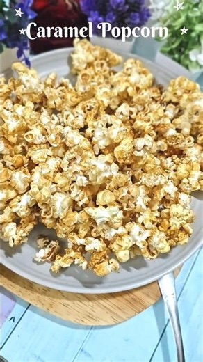 Caramel Popcorn 🍿 recipe in 5 min #recipe #viral #cooking