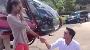 Ex-Miss USA's helicopter date ends with surprise proposal in Missouri City street