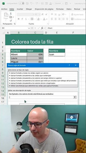 ✅ COLOR THE ENTIRE ROW with conditional formatting in #excel #exceltips #tips
