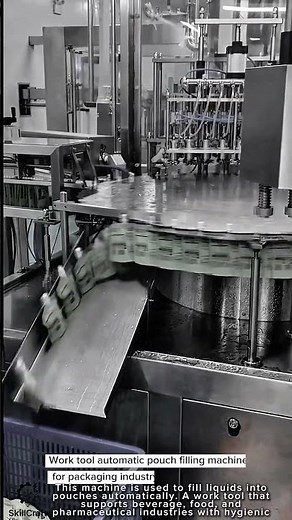 Work tool automatic pouch filling machine for packaging industry