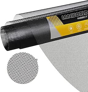 48''X100''DIY Custom Window Screen Mesh Replacement Repair Kit,Thickened Durable Fiberglass Screen Mesh for Window Screen, Sliding Screen,Doors and Patio Porch Screen