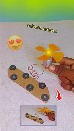 Electric Field Lines fan #experiment #youtubeshorts #electronic #battery