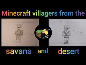 How to draw minecraft villagers from the desert and savanna