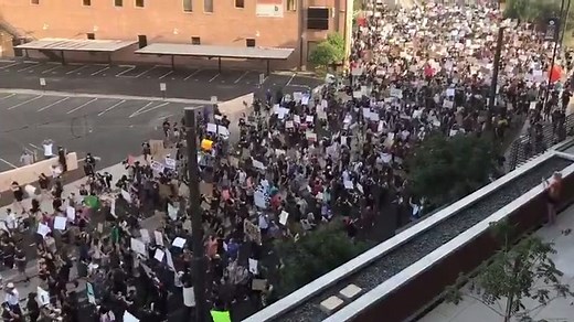 Protest in support of George Floyd in downtown Phoenix draws thousands and remains peaceful