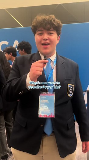 We asked other Association Officers how they would describe The Ultimate DECA Power Trip in one word! #fyp #deca #ncdeca #stateoffice #interview