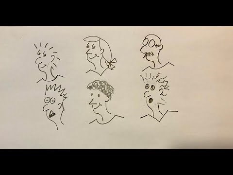 Simple Cartoon Characters: Tribute to Graham Shaw's TED Talk: Why People Believe They Can't Draw.