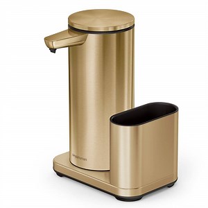 Reviews for simplehuman 14 oz. Sensor Pump with Caddy, Touch-Free Hand Soap Dispenser with Sponge Holder, Brass Steel | Pg 1 - The Home Depot