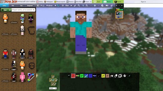 Novaskin, le site pour créer un Skin Minecraft gratuit !