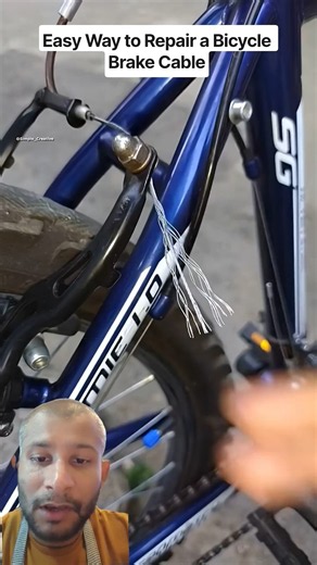 Easy Way to Repair a Bicycle Brake Cable #diy #trending #shorts #viralvideo
