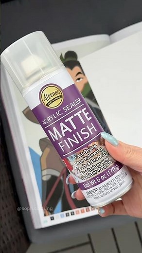 spray my finished Disney color by numbers pages with me! 🎨✨ #coloriagemystère #disneycoloringbook