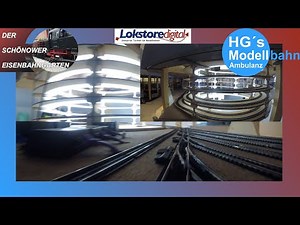 Modelleisenbahn Märklin H0 Führerstandsmitfahrt über 120m eine Runde über die Modellbahn