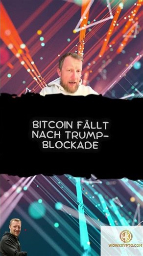 #bitcoin suddenly falls – because of a new Trump decision!