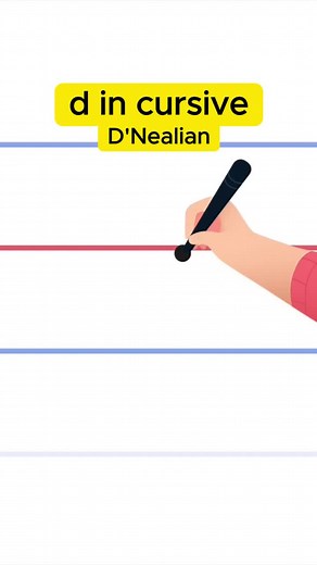 How to Write a Cursive 'd' in D’Nealian Style