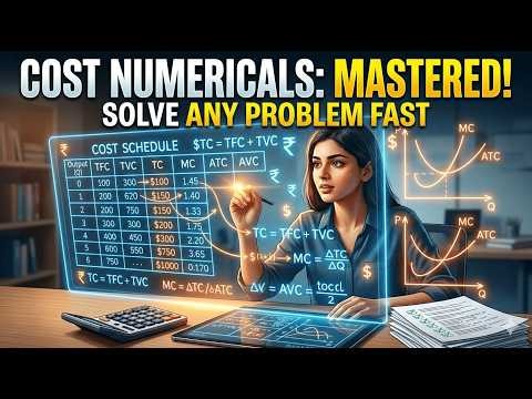 Cost Numericals Class 11 Economics | One Shot Full Chapter Revision #eco #microeconomics #class11