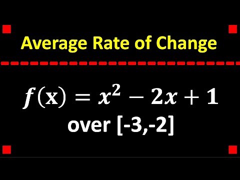 Finding Average Rate of Change