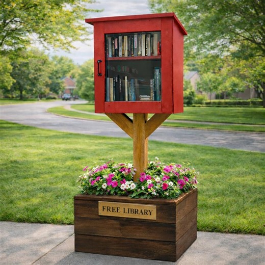 DIY Little Free Library Plans – Outdoor Community Pantry Box Woodworking PDF - Etsy