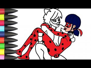 How To Color Miraculous Ladybug & Cat Noir Love | Winsor & Newton Markers
