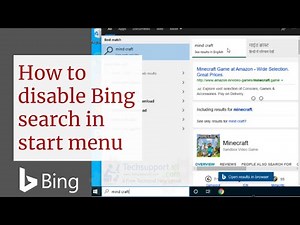 How to disable bing search in Windows 10 start menu