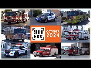 Fire Trucks, Ambulances, and Police Cars Responding Compilation | October 2024