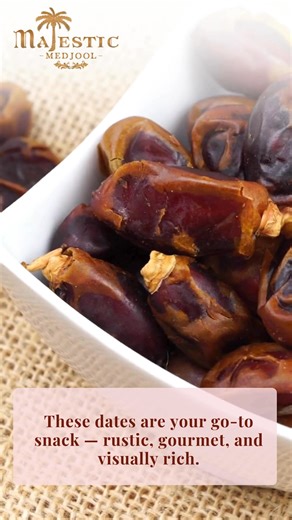 Taste the luxury of nature — soft, organic, and premium Medjool Dates you’ll fall in love with! 🌴✨ | Majestic Medjool