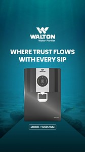 Upgrade your daily sip. Walton Water Purifier (Model: WWP-W6RUWM) features advanced multi-stage purification with post-tank UV, balanced pH & TDS, and a cartridge life indicator — ensuring worry-free wellness every day. Walton Water Purifier — Purity You Can Trust. To know more call 16267 or visit: https://tinyurl.com/4eyza727 #WaltonWaterPurifier #PureYouCanTrust #Waltonhomeappliance #Walton | Walton Home Appliance