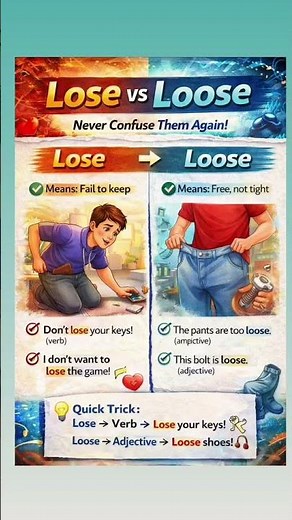Lose vs Loose | Most Confusing English Words Explained 🔥