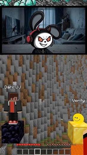 Dark JJ or Verity? The Choice Is Yours… ☠️ - Minecraft Animation #shorts