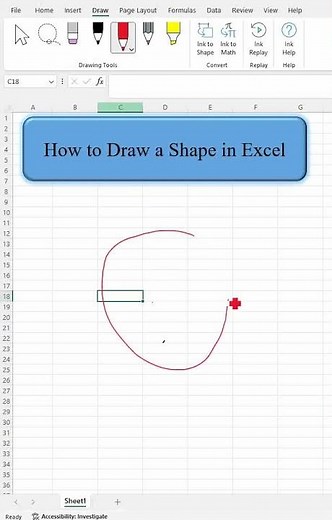 How to Draw a Shape in Excel ✏😊
