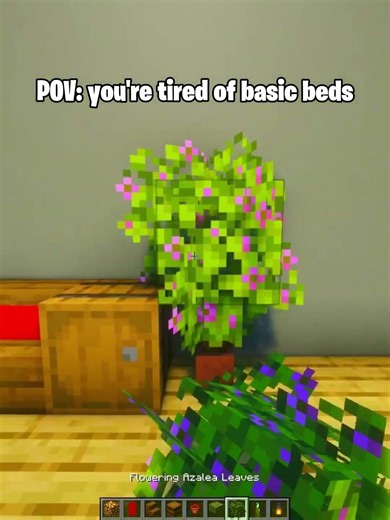 Minecraft POV: You're tired of basic beds... 😅(World's Smallest Violin) #minecraft #shorts