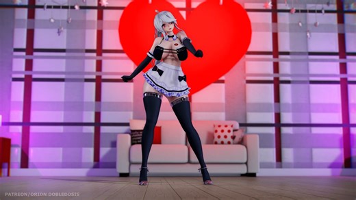 【MMD】HAKU Maid - Shake it!(FHD)