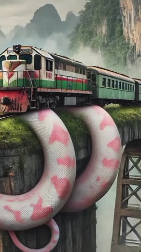 Discover Red Python on a Broken Bridge