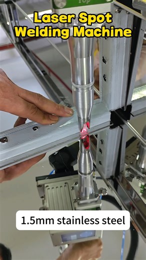 Pdkj Welder on Instagram: "Welding sample: 1.5mm stainless steel Machine: Swing-arm laser spot welding machine Result: Strong and consistent weld spots, clean surface, minimal heat distortion — reliable for industrial fabrication. #LaserWelding #LaserSpotWelding #SwingArmWelder #StainlessSteel #MetalFabrication #SheetMetal #IndustrialEquipment #ManufacturingIndustry #PrecisionWelding #HighQualityWeld #StrongWeld #FactoryProduction #SmartManufacturing #EngineeringSolutions #Automation"