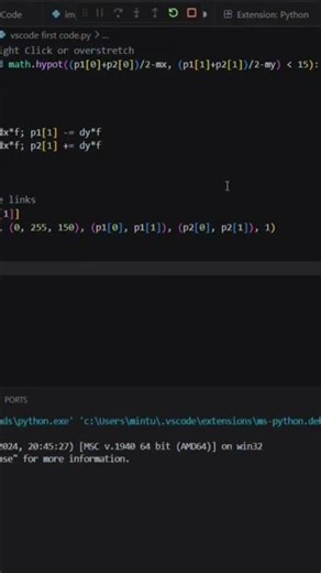 Cloth physics in Python 🤯 Real motion, real math 💻✨ Subscribe for more 🚀