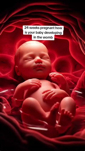 24 weeks pregnant how is your baby developing in the womb#pregnancytips #pregnancyjourney #usa🇺🇸 #usatiktok #unfreezemyaccount