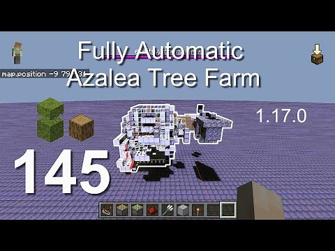 How to build a Fully Automatic Azalea Tree Farm (1.17.0) - Minecraft Bedrock Tutorials(145)
