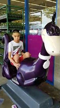 1990s Snorkasaurus kiddie ride "Dino.EXE" (Eletech Electronics reissue)