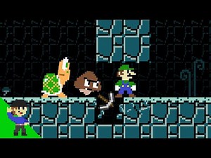 Goomba and Koopa try to move Luigi