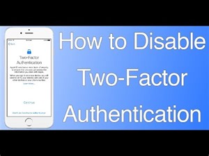 Turn Off Two Factor Authentication On iPhone