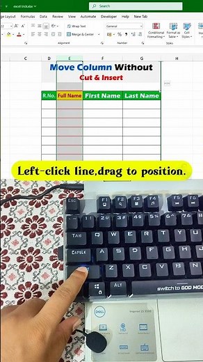 Move Columns in Excel Without Cut-Paste – This Shortcut Will Blow Your Mind #keyboard #tips #excel