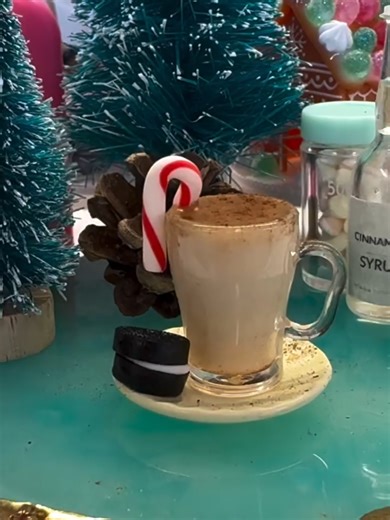 Making a Mini Cinnamon Spiced Latte #Latte #MiniFood #Minicooking