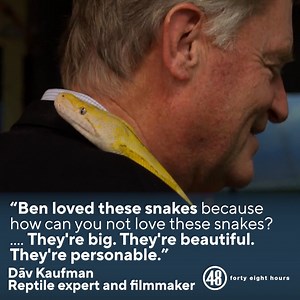 16K views · 36 reactions | Reptile expert Dāv Kaufman says that there are many reasons that his friend Ben Renick loved snakes. Will Peter Van Sant agree? Watch “48 Hours,” tonight at 10/9c. https://cbsn.ws/3t5RCUA | 48 Hours | Facebook
