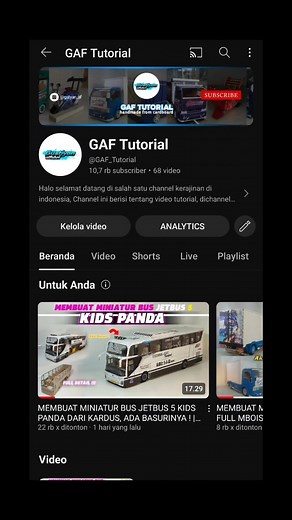 Tutorial Miniatur Bus Dari Kardus - GAF Tutorial