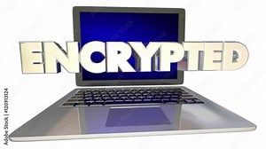 Encrypted Security Online Digital Files Access 3d Animation