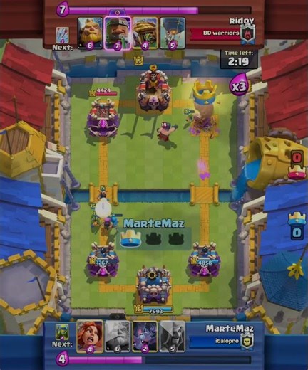 clash Royal - Royal Giant EVO Clan War 3x elexir 🤣