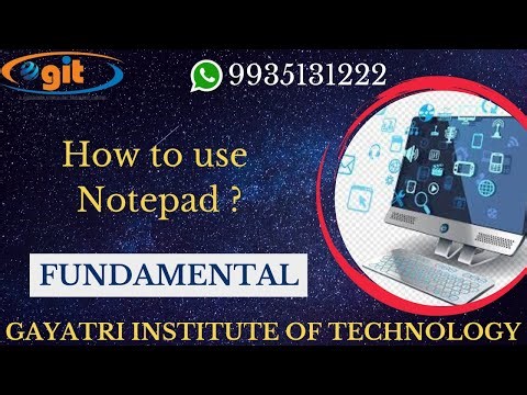 How to use Notepad | GIT Education