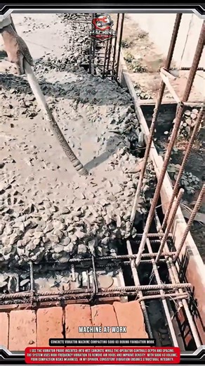 Concrete vibrator machine compacting 5000 kg During foundation work